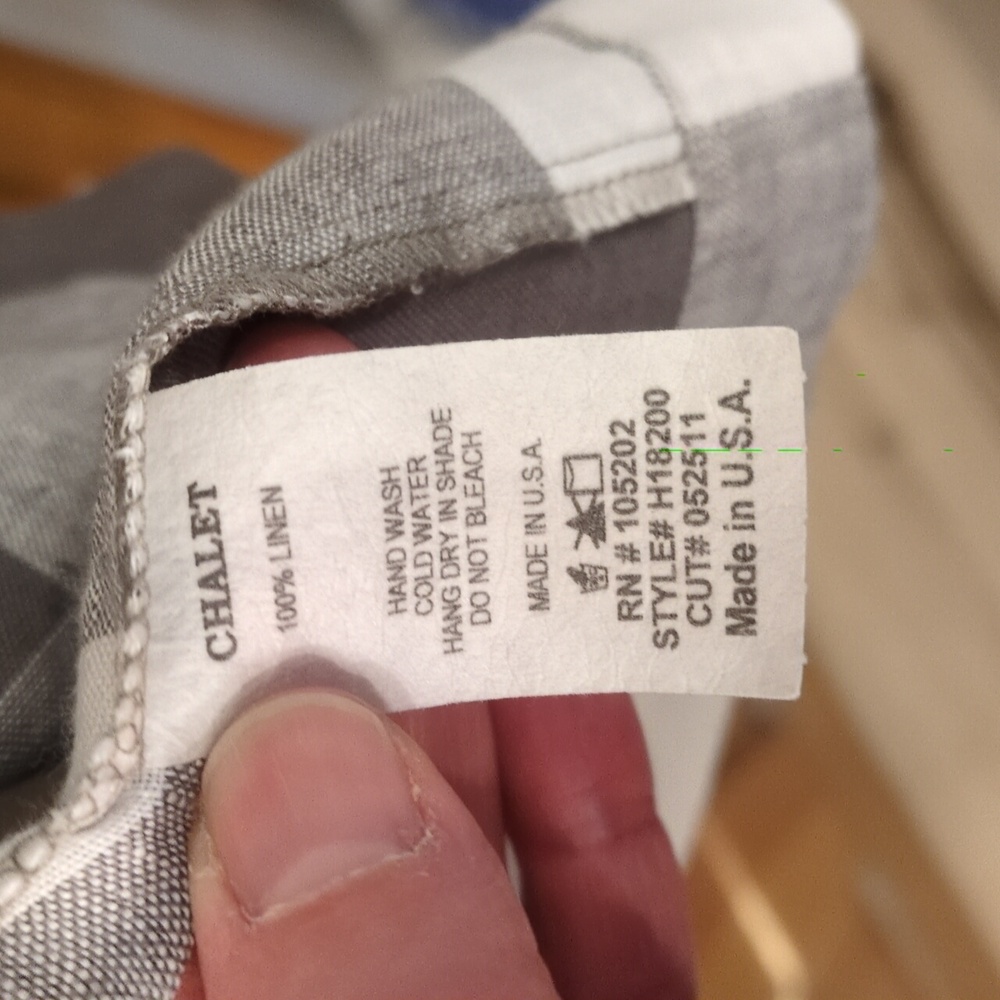 Pristine Chalet Open FrontPlaid Linen Jacket/Cardigan White & Gray Size Medium - Picture 4 of 5